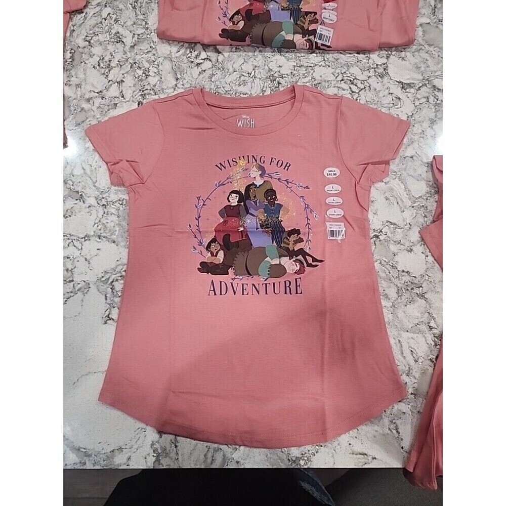 Disney Wish Bunch Girls Short Sleeve Tee Shirt Large